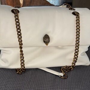 Kurt Geiger London Kew Leather Shoulder Bag, Crossbody In Bone Color XXL